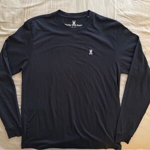Psycho Bunny Men's Black Long Sleeve Shirt